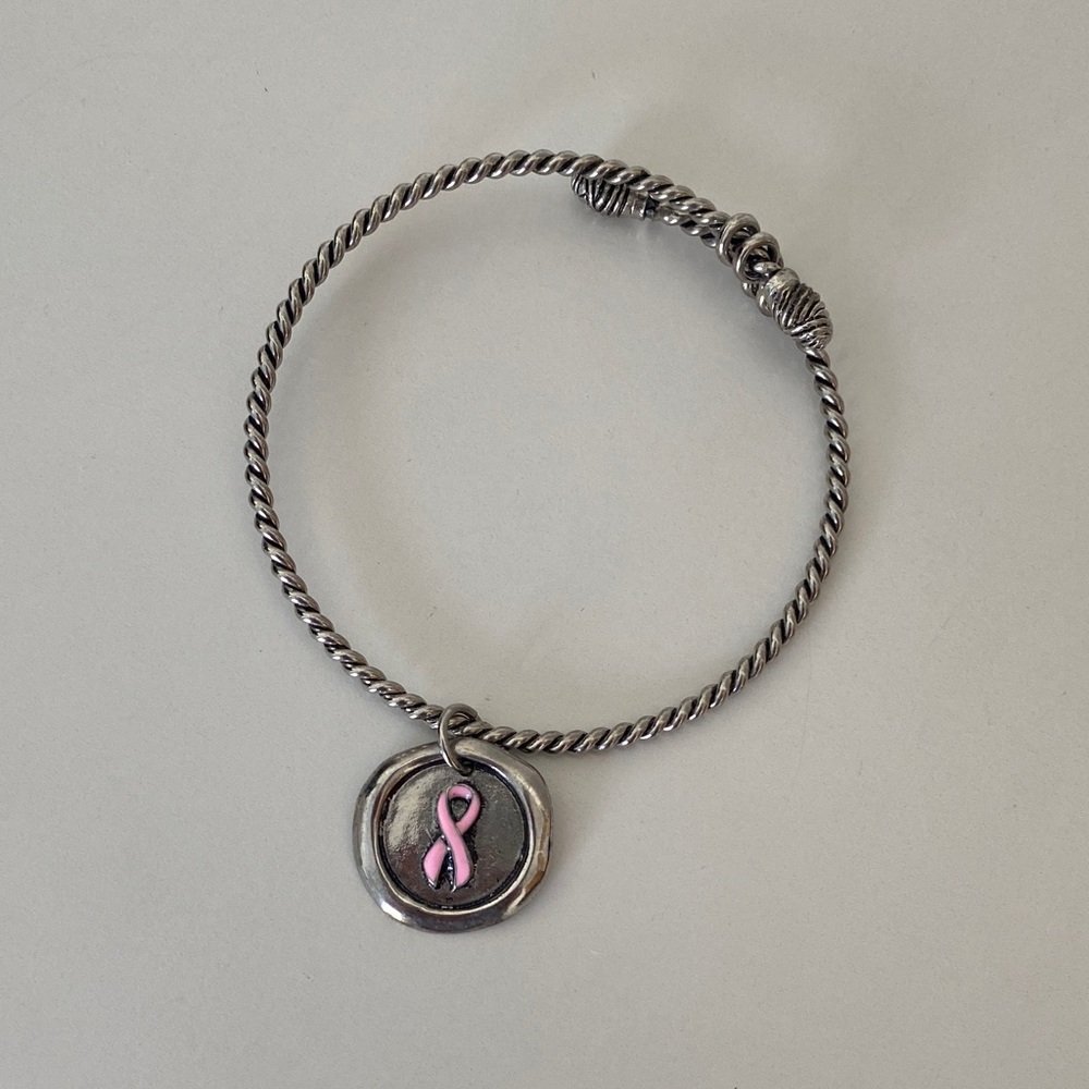 Cookie Lee breast cancer ribbon bracelet